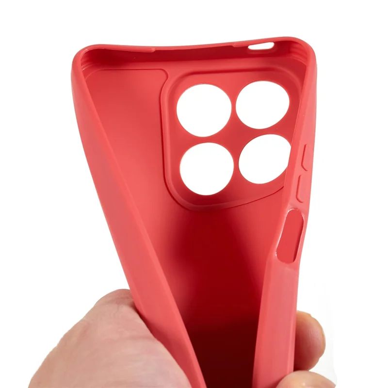 For Honor X8a 4G Soft TPU Phone Case Straight Edge Precise Cutout Camera Protection Back Cover - Red