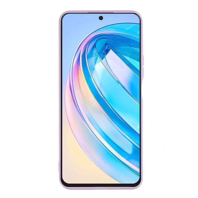 For Honor X8a 4G Soft TPU Phone Case Straight Edge Precise Cutout Camera Protection Back Cover - Purple