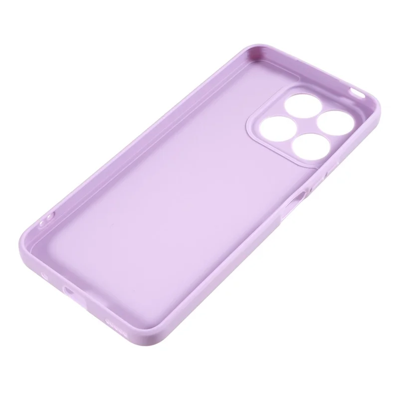 For Honor X8a 4G Soft TPU Phone Case Straight Edge Precise Cutout Camera Protection Back Cover - Purple