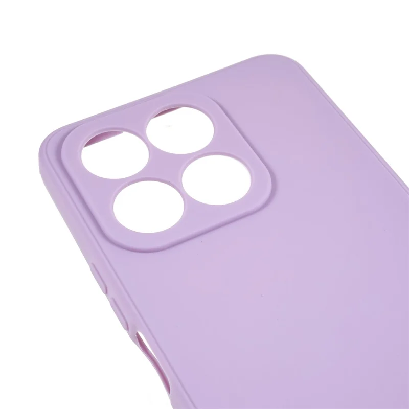 For Honor X8a 4G Soft TPU Phone Case Straight Edge Precise Cutout Camera Protection Back Cover - Purple