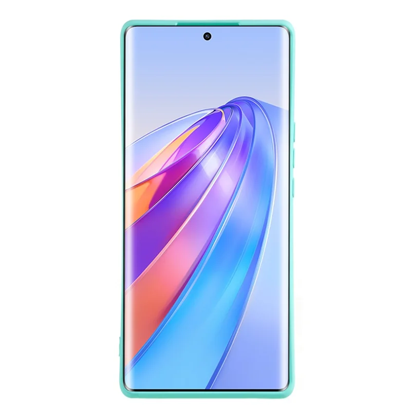 Für Honor X40 5G / X9a 5G Gummi-Handyhülle mit Faser-Auskleidung TPU-Hülle - Hellgrün 