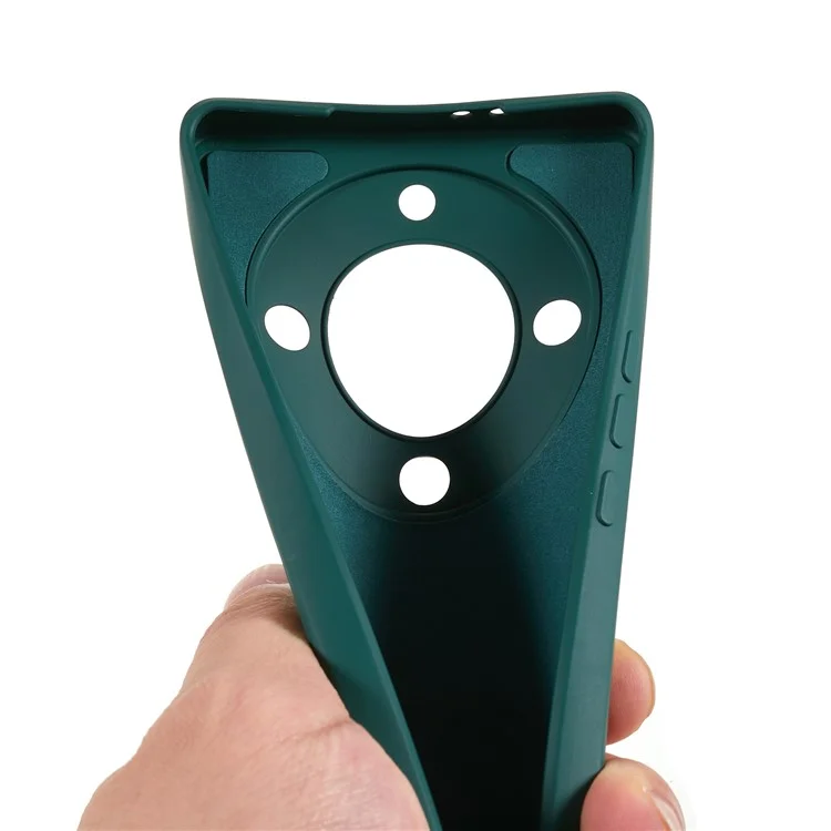 For Honor X40 5G / X9a 5G Gummi-Telefon-Hülle mit Faserverstärkung TPU-Abdeckung - Armeegrün 