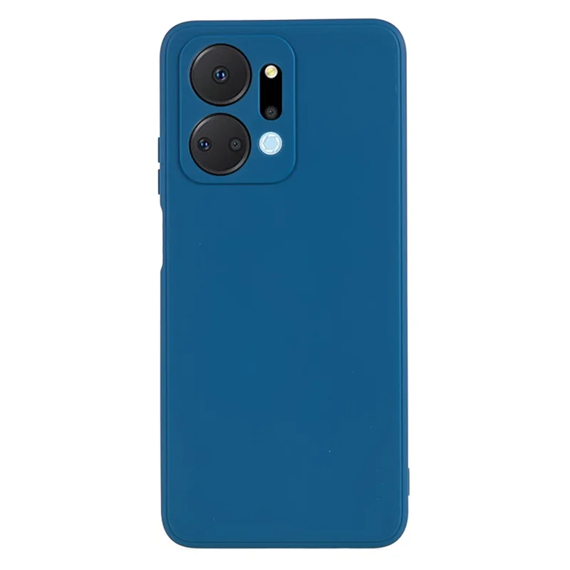 غطاء ناعم من مادة TPU لهاتف Honor X7a 5G بحواف مستقيمة، مقاوم للسقوط مع قواطع دقيقة - أزرق كحلي