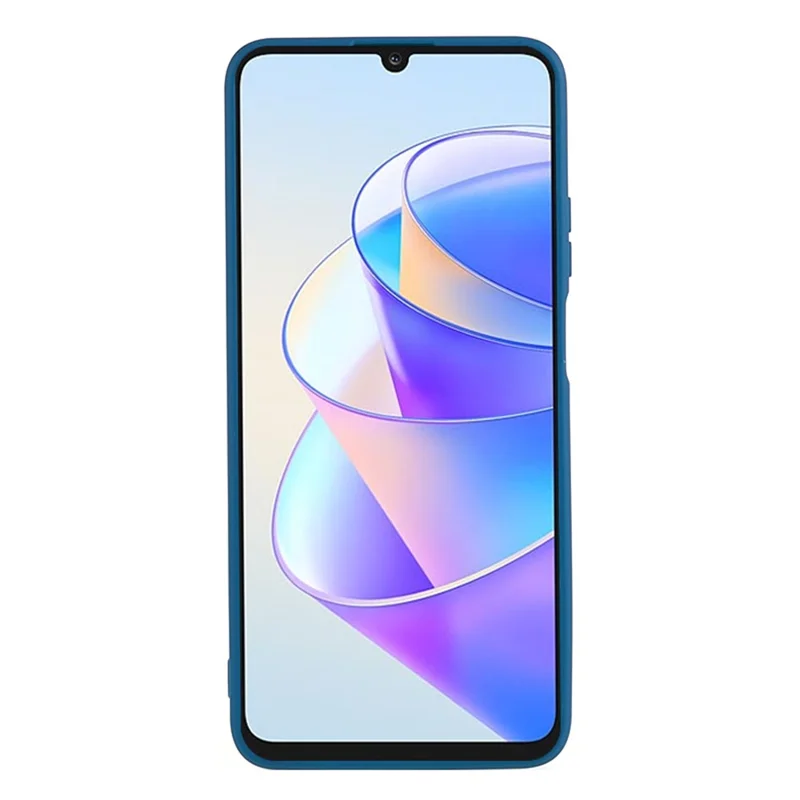 غطاء ناعم من مادة TPU لهاتف Honor X7a 5G بحواف مستقيمة، مقاوم للسقوط مع قواطع دقيقة - أزرق كحلي