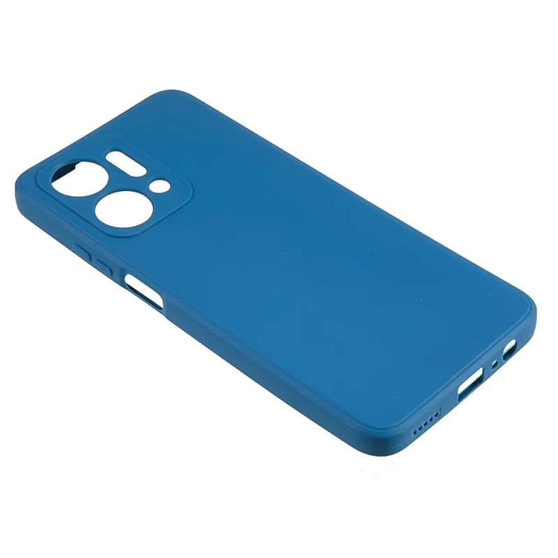 غطاء ناعم من مادة TPU لهاتف Honor X7a 5G بحواف مستقيمة، مقاوم للسقوط مع قواطع دقيقة - أزرق كحلي