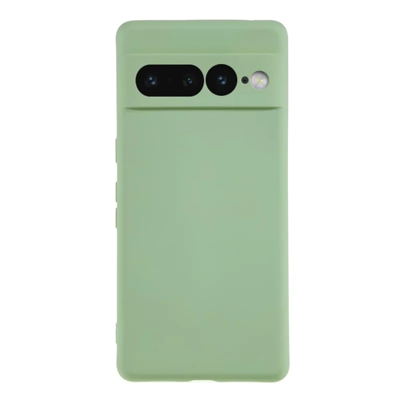 For Google Pixel 7 Pro 5G Soft TPU Phone Case Fiber Lining Rubberized Smartphone Cover - Bean Green