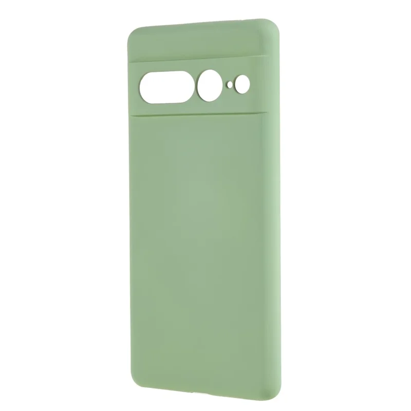 For Google Pixel 7 Pro 5G Soft TPU Phone Case Fiber Lining Rubberized Smartphone Cover - Bean Green