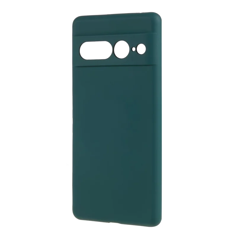 For Google Pixel 7 Pro 5G Soft TPU Phone Case Fiber Lining Rubberized Smartphone Cover - Army Green
