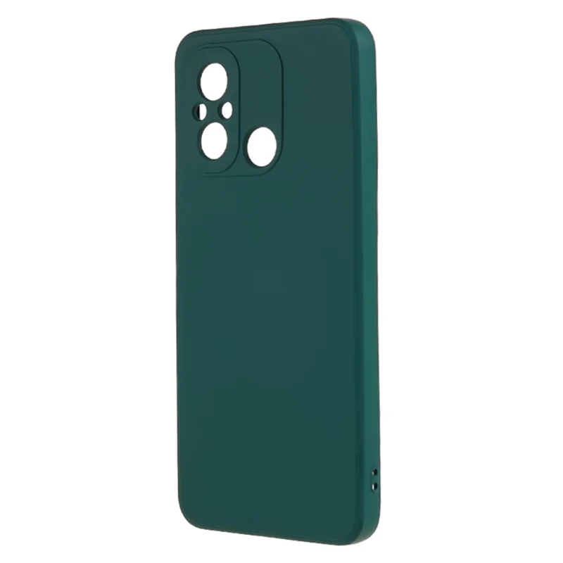 For Xiaomi Redmi 12C 4G Rubberized TPU Phone Case Fiber Lining Scratch Proof Protective Cover - Army Green