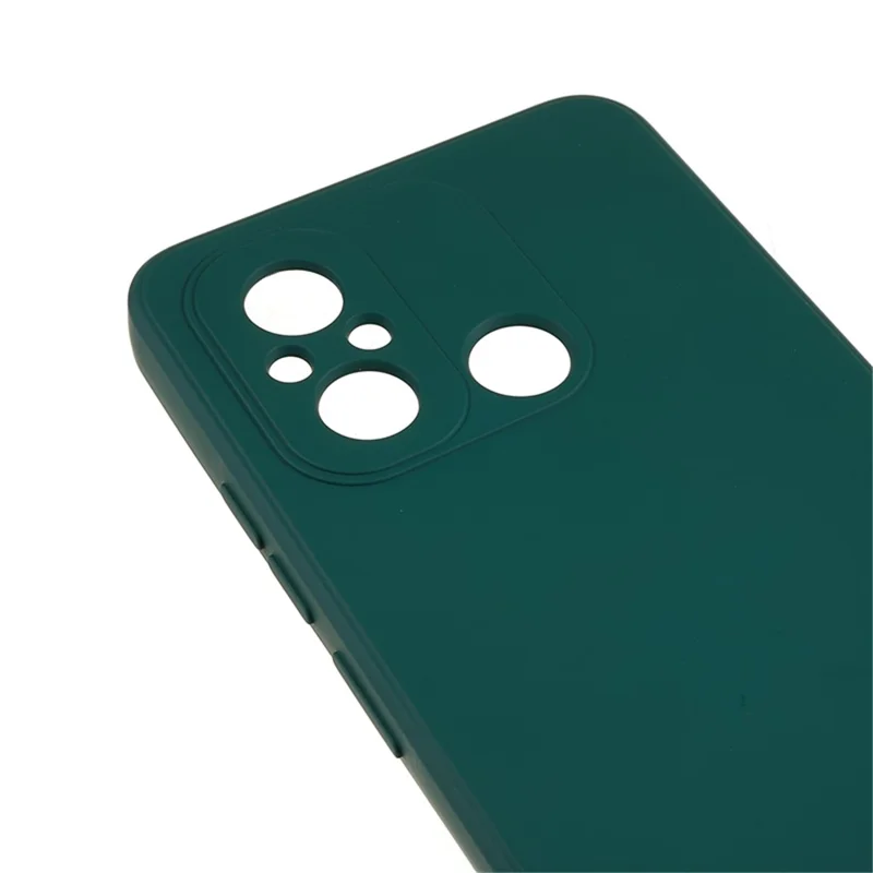 For Xiaomi Redmi 12C 4G Rubberized TPU Phone Case Fiber Lining Scratch Proof Protective Cover - Army Green