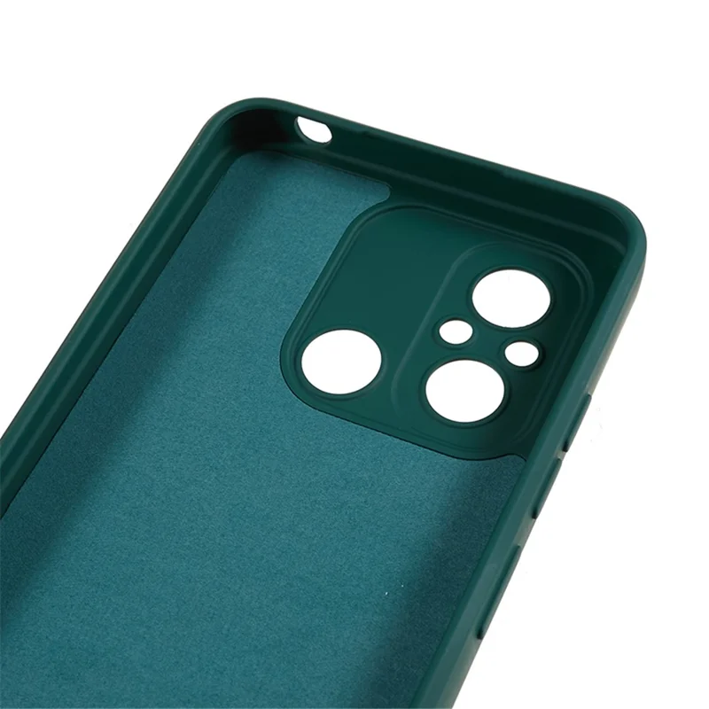 For Xiaomi Redmi 12C 4G Rubberized TPU Phone Case Fiber Lining Scratch Proof Protective Cover - Army Green