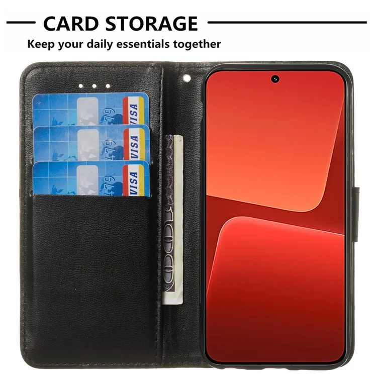 B40 For Xiaomi Poco X5 Pro 5G / Redmi Note 12 Pro Speed 5G / Note 12 Pro 5G Solid Color PU Leather Wallet Cover Flip Stand Phone Case - Black