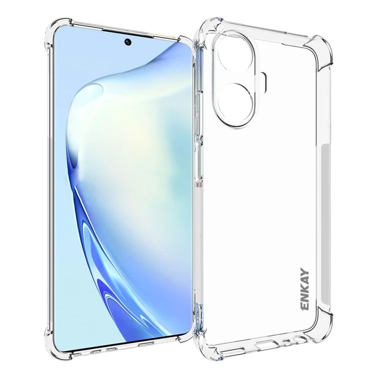 ENKAY HAT PRINCE Für Realme C55 Smartphone Case Anti-Rutsch-Streifen Kantenschutz Sturzsicheres TPU Klares Handyhülle