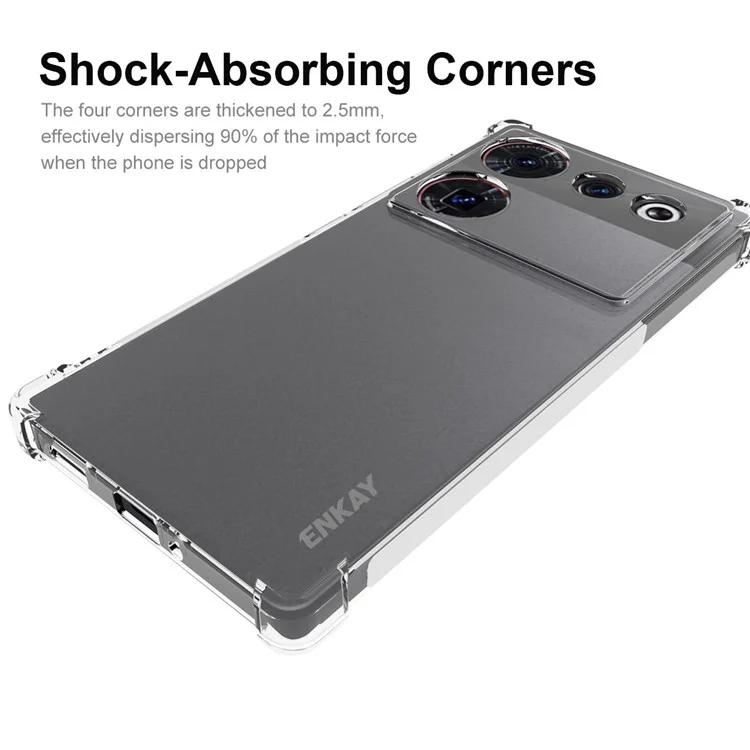 ENKAY HAT PRINCE For ZTE nubia Z50 Ultra Shockproof Phone Case Anti-slip Strip Edge TPU Thickened Corner Shell