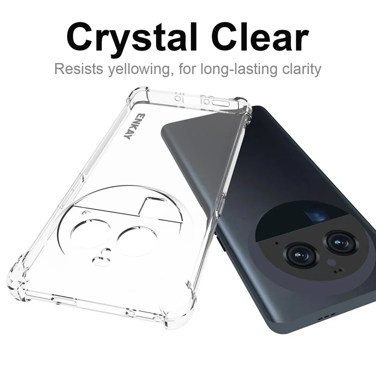ENKAY HAT PRINCE For Oppo Find X6 Pro Drop-proof TPU Phone Case Anti-slip Strip Edge Clear Phone Cover