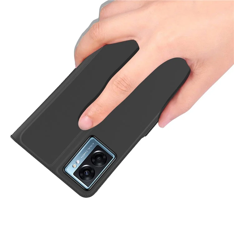 For Oppo Find X6 Shockproof Case PU Leather Card Slot Case Flip Phone Cover with Stand - Black