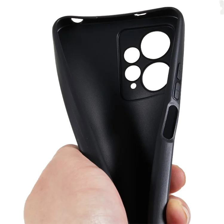 Für Xiaomi Redmi Note 12 4G Glossy Phone TPU Case Anti-drop Mobile Phone Cover - Schwarz