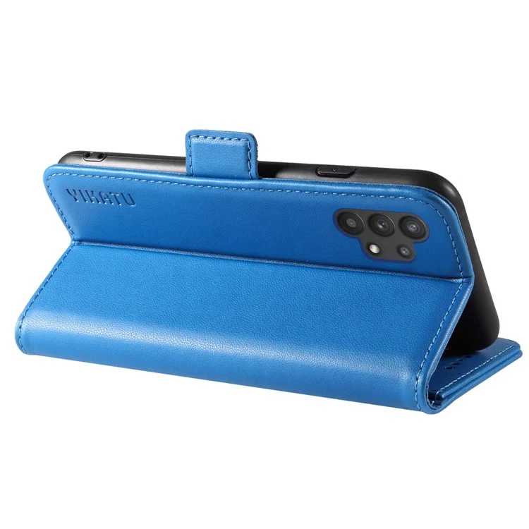 YIKATU YK-003 Stand Shell für Samsung Galaxy A32 5G / M32 5G Magnetisches Telefon-Geldbörsen-Lederetui Sturzsicherer Deckel - Himmelblau