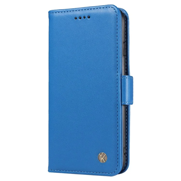 YIKATU YK-003 Stand Shell für Samsung Galaxy A32 5G / M32 5G Magnetisches Telefon-Geldbörsen-Lederetui Sturzsicherer Deckel - Himmelblau