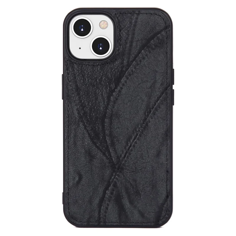MEGSHI 004 Series Detachable Zipper Wallet Leather Case for iPhone 14 Anti-drop Stand Phone Cover - Black
