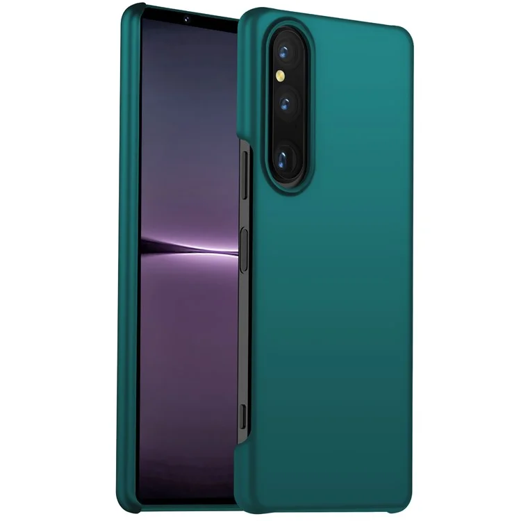 For Sony Xperia 1 V Solid Color Shockproof Phone Case Hard PC Cell Phone Cover - Green