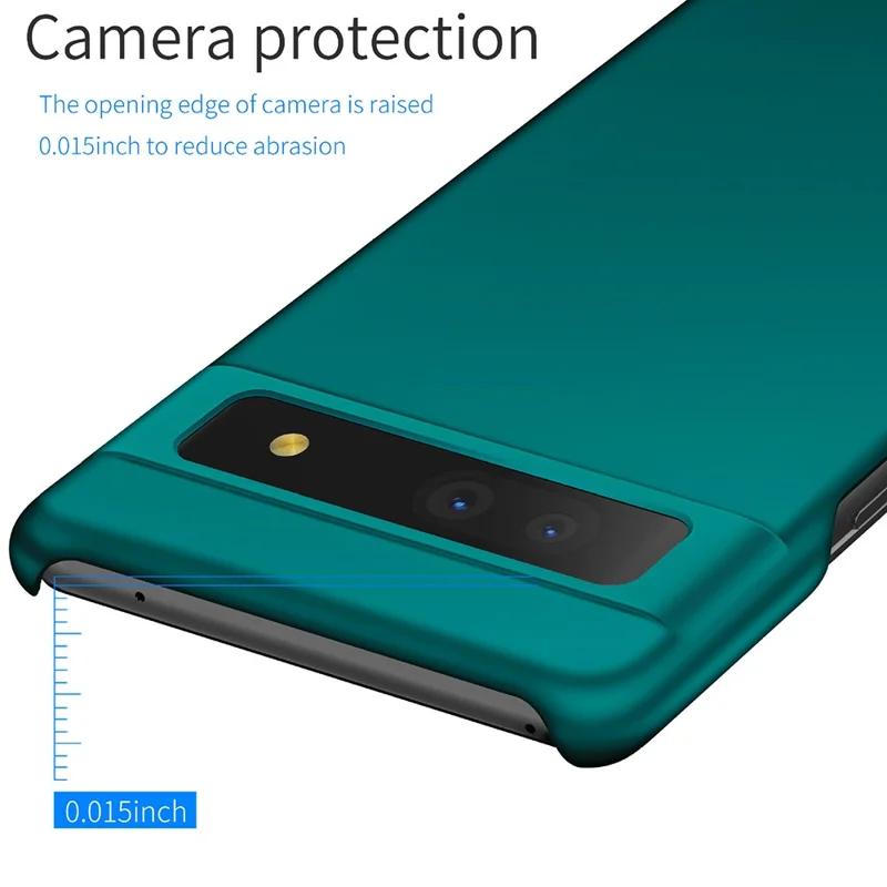 For Google Pixel 7a Solid Color Anti-drop Phone Case Anti-scratch Hard PC Phone Cover - Green