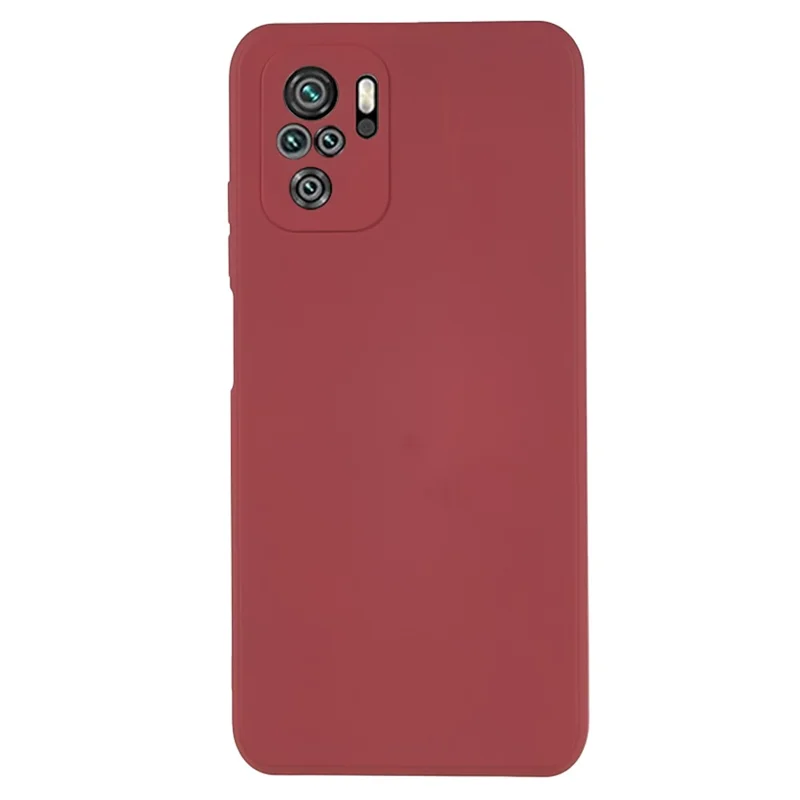 For Xiaomi Redmi Note 10 4G / Note 10S 4G / Poco M5s 4G Rubberized TPU Case Fiber Lining Phone Cover - Hawthorn Red