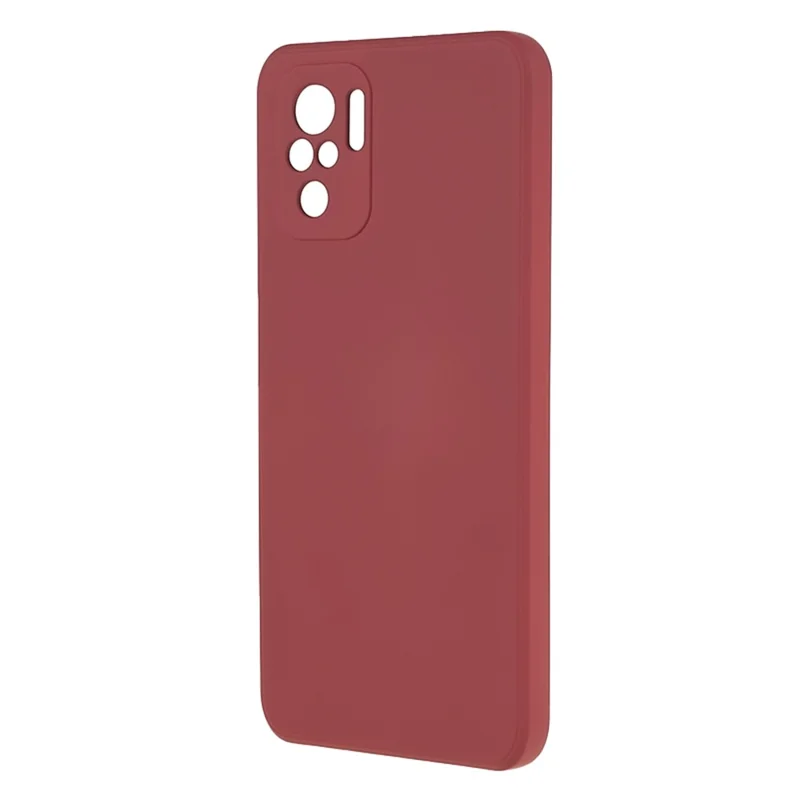 For Xiaomi Redmi Note 10 4G / Note 10S 4G / Poco M5s 4G Rubberized TPU Case Fiber Lining Phone Cover - Hawthorn Red