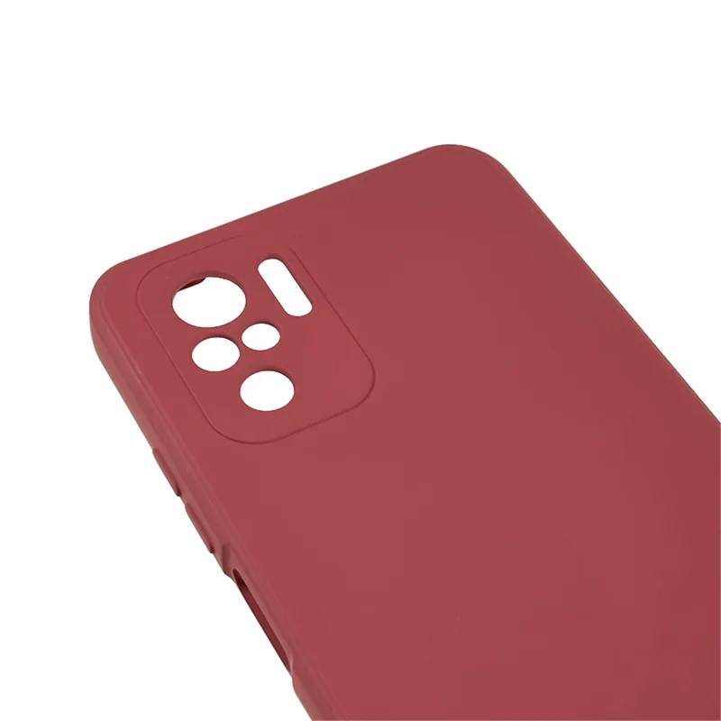 For Xiaomi Redmi Note 10 4G / Note 10S 4G / Poco M5s 4G Rubberized TPU Case Fiber Lining Phone Cover - Hawthorn Red