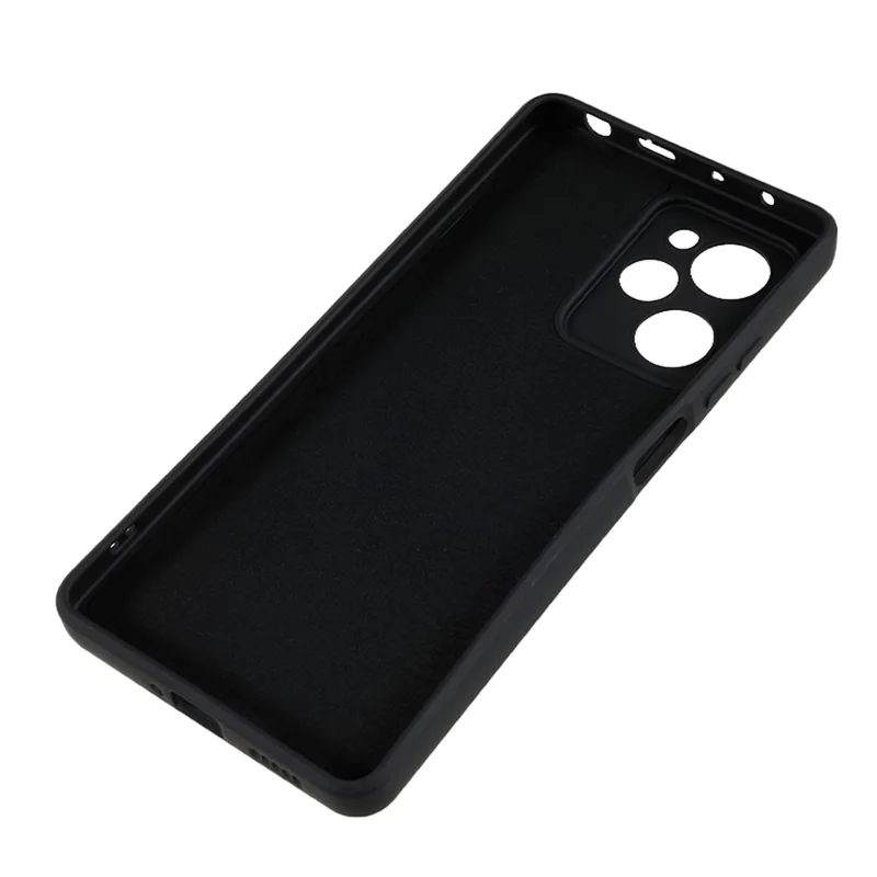For Xiaomi Redmi Note 12 Pro Speed 5G / Poco X5 Pro 5G TPU Phone Case Fiber Lining Rubberized Phone Cover - Black