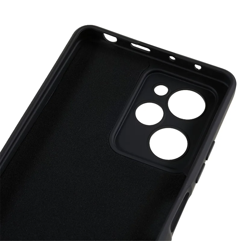 For Xiaomi Redmi Note 12 Pro Speed 5G / Poco X5 Pro 5G TPU Phone Case Fiber Lining Rubberized Phone Cover - Black