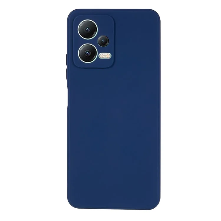 Coque de téléphone à bord droit pour Xiaomi Redmi Note 12 5G (Inde) / Poco X5 5G, Boîtier de protection anti-rayures en TPU souple avec découpes précises - Saphir