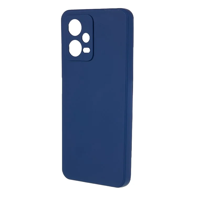 Coque de téléphone à bord droit pour Xiaomi Redmi Note 12 5G (Inde) / Poco X5 5G, Boîtier de protection anti-rayures en TPU souple avec découpes précises - Saphir