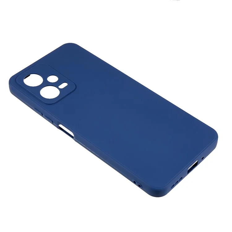 Coque de téléphone à bord droit pour Xiaomi Redmi Note 12 5G (Inde) / Poco X5 5G, Boîtier de protection anti-rayures en TPU souple avec découpes précises - Saphir