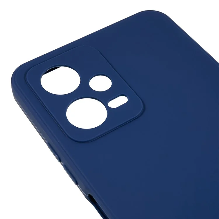 Coque de téléphone à bord droit pour Xiaomi Redmi Note 12 5G (Inde) / Poco X5 5G, Boîtier de protection anti-rayures en TPU souple avec découpes précises - Saphir