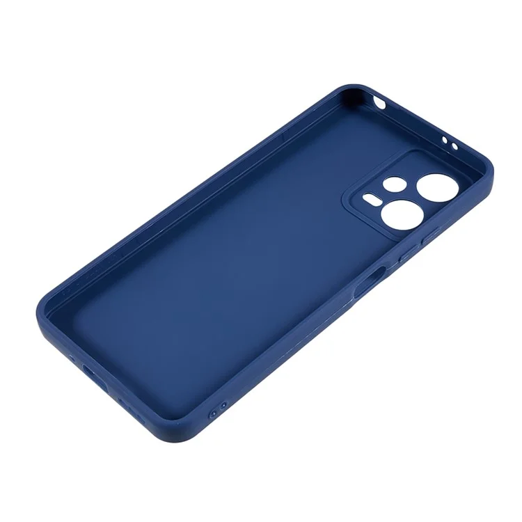 Coque de téléphone à bord droit pour Xiaomi Redmi Note 12 5G (Inde) / Poco X5 5G, Boîtier de protection anti-rayures en TPU souple avec découpes précises - Saphir