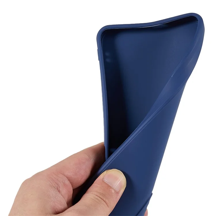 Coque de téléphone à bord droit pour Xiaomi Redmi Note 12 5G (Inde) / Poco X5 5G, Boîtier de protection anti-rayures en TPU souple avec découpes précises - Saphir