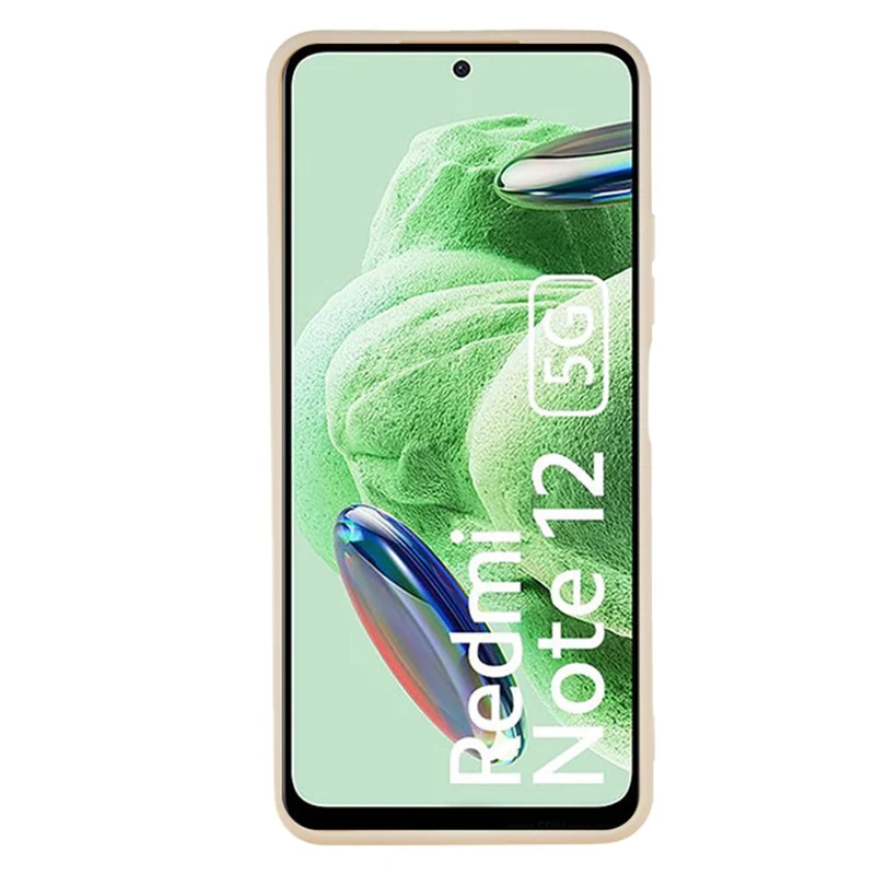 Straight Edge Phone Case for Xiaomi Redmi Note 12 5G (India) / Poco X5 5G , Soft TPU Precise Cutout Anti-Scratch Cover - White