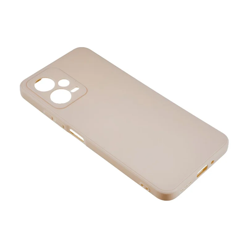 Straight Edge Phone Case for Xiaomi Redmi Note 12 5G (India) / Poco X5 5G , Soft TPU Precise Cutout Anti-Scratch Cover - White
