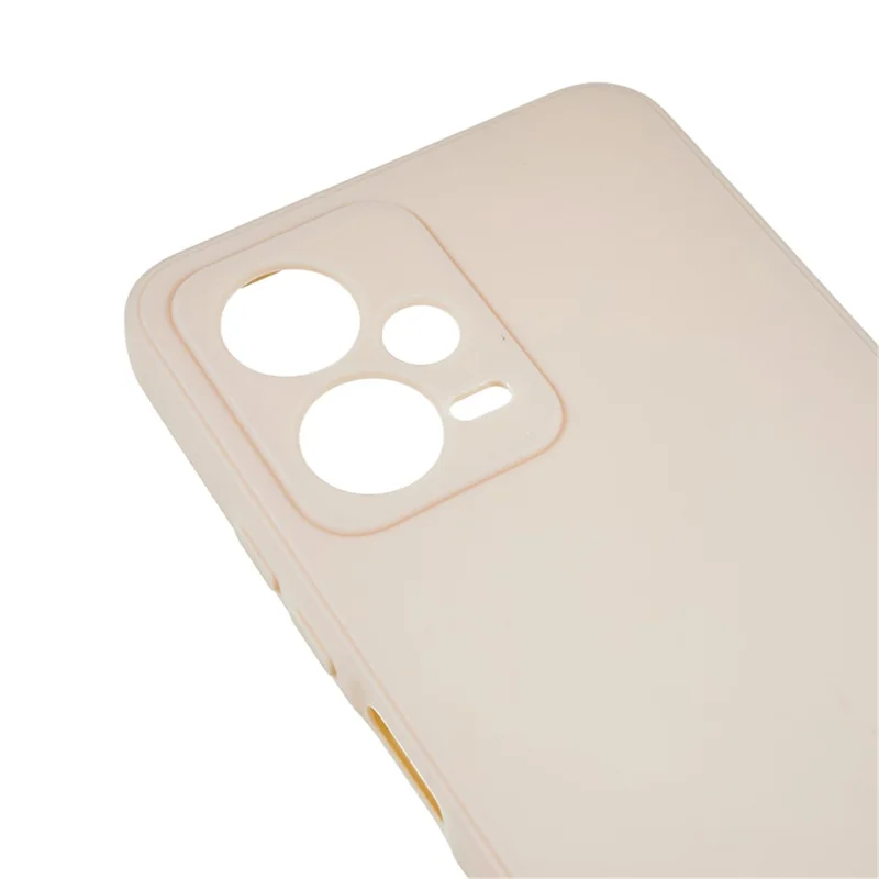 Straight Edge Phone Case for Xiaomi Redmi Note 12 5G (India) / Poco X5 5G , Soft TPU Precise Cutout Anti-Scratch Cover - White