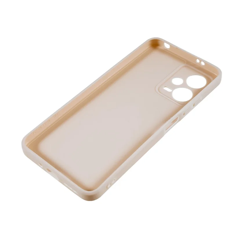 Straight Edge Phone Case for Xiaomi Redmi Note 12 5G (India) / Poco X5 5G , Soft TPU Precise Cutout Anti-Scratch Cover - White