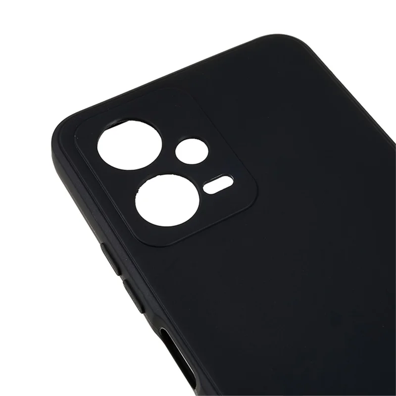 Straight Edge Phone Case for Xiaomi Redmi Note 12 5G (India) / Poco X5 5G , Soft TPU Precise Cutout Anti-Scratch Cover - Black