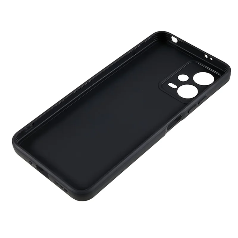 Straight Edge Phone Case for Xiaomi Redmi Note 12 5G (India) / Poco X5 5G , Soft TPU Precise Cutout Anti-Scratch Cover - Black