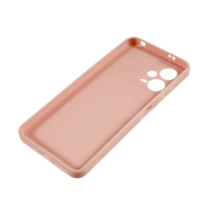 Custodia per telefono con bordi dritti per Xiaomi Redmi Note 12 5G (India) / Poco X5 5G, in TPU morbido con taglio preciso, anti-graffio - Rosa