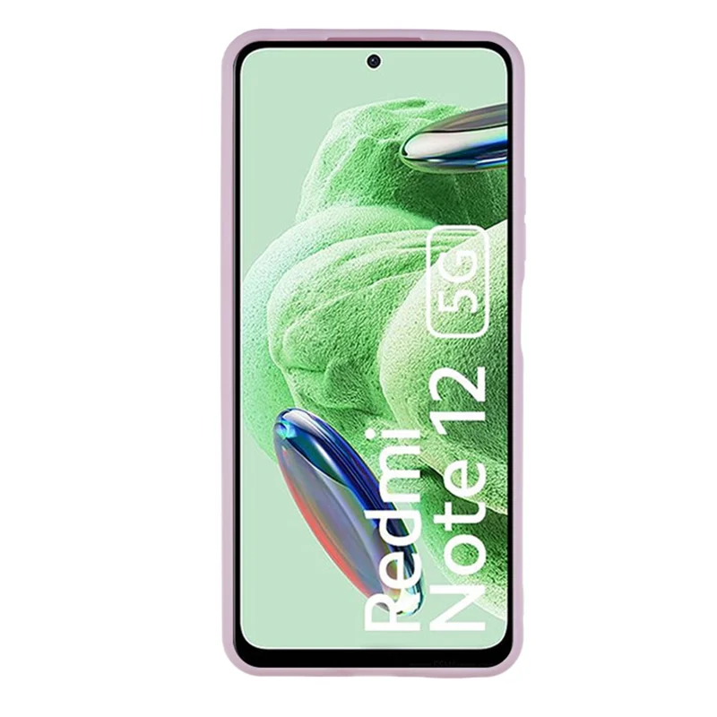 Straight Edge Phone Case for Xiaomi Redmi Note 12 5G (India) / Poco X5 5G , Soft TPU Precise Cutout Anti-Scratch Cover - Light Purple
