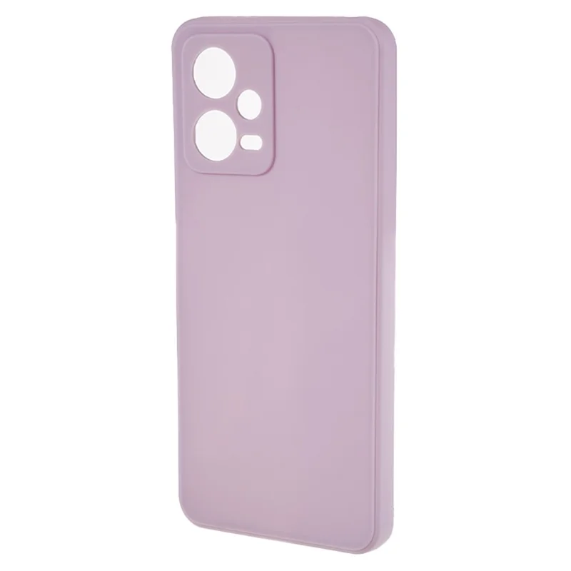 Straight Edge Phone Case for Xiaomi Redmi Note 12 5G (India) / Poco X5 5G , Soft TPU Precise Cutout Anti-Scratch Cover - Light Purple