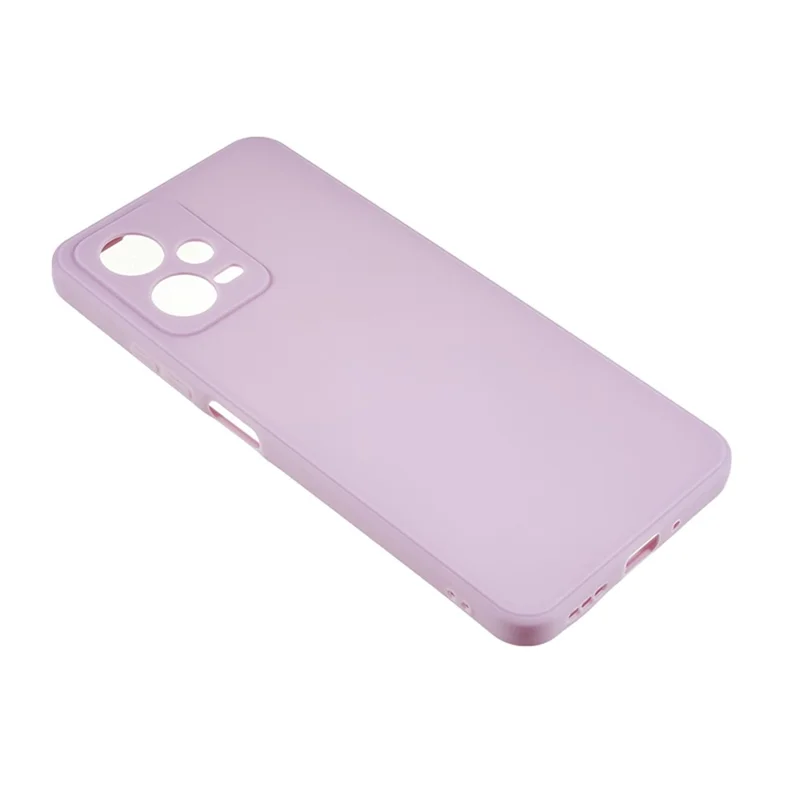 Straight Edge Phone Case for Xiaomi Redmi Note 12 5G (India) / Poco X5 5G , Soft TPU Precise Cutout Anti-Scratch Cover - Light Purple