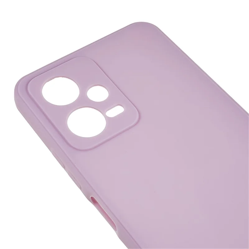 Straight Edge Phone Case for Xiaomi Redmi Note 12 5G (India) / Poco X5 5G , Soft TPU Precise Cutout Anti-Scratch Cover - Light Purple