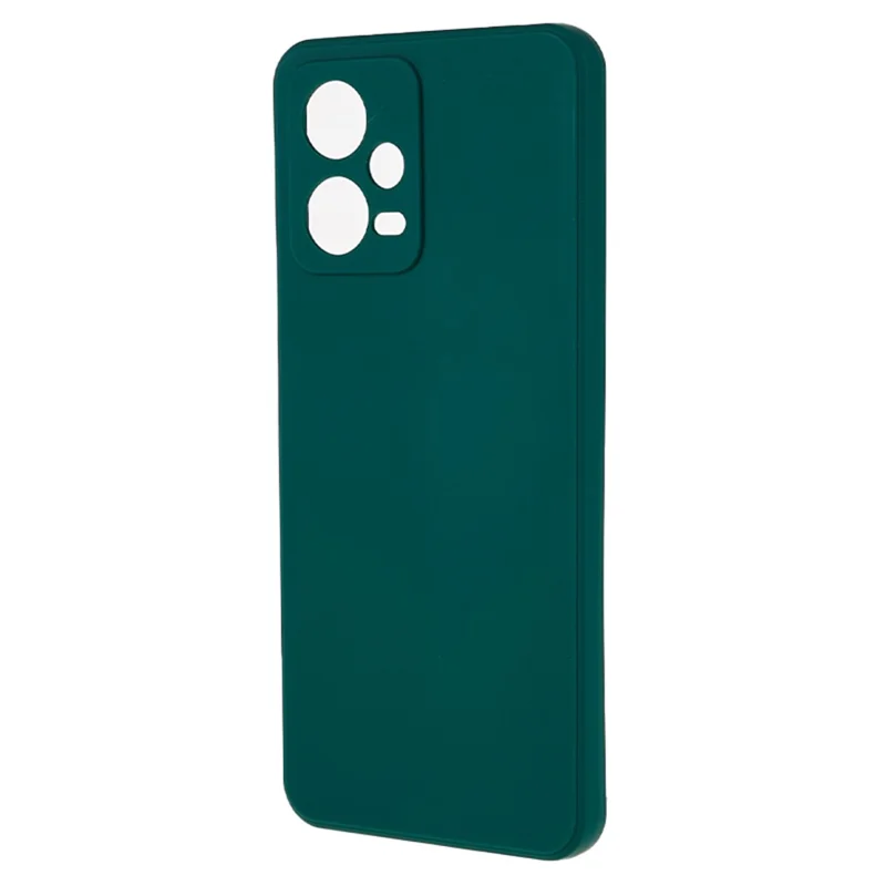 Custodia per telefono con bordi dritti per Xiaomi Redmi Note 12 5G (India) / Poco X5 5G, in TPU morbido con taglio preciso, antigraffio - Verde Militare