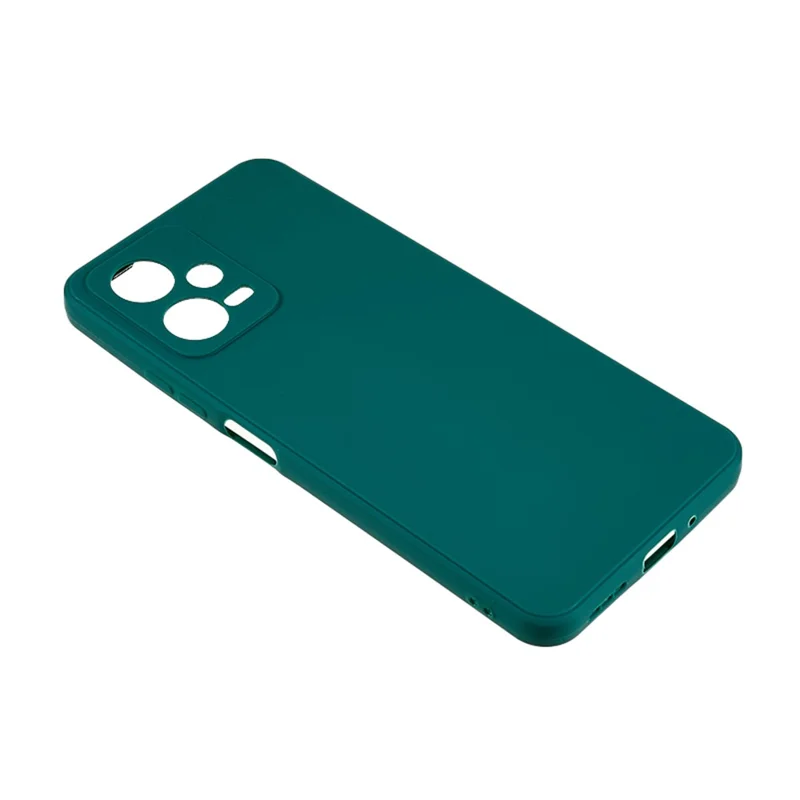 Custodia per telefono con bordi dritti per Xiaomi Redmi Note 12 5G (India) / Poco X5 5G, in TPU morbido con taglio preciso, antigraffio - Verde Militare